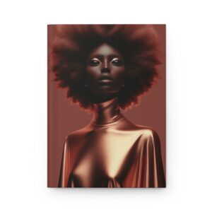 Bronzed Afrocents Goddess Portrait Hardcover Journal — Notebook