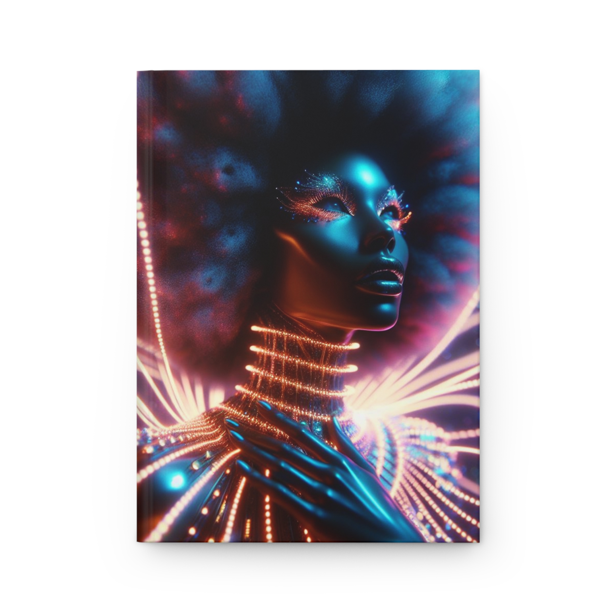 In Awe Futuristic Muse Hardcover Journal