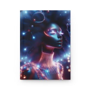 Galatica Futuristic Neon Muse Hardcover Journal — Art Notebook
