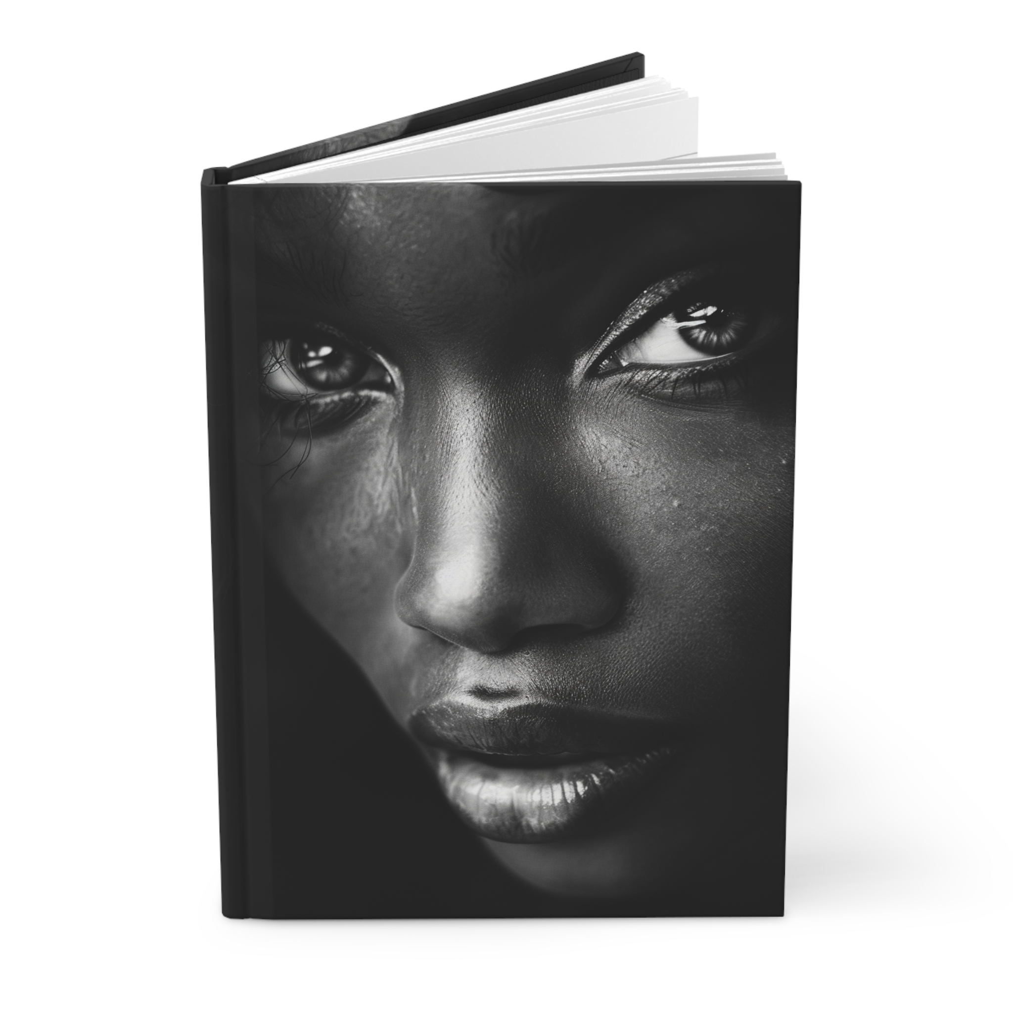 Wonderlust Gaze Black & White Portrait Hardcover Journal — Matte Notebook - Image 3