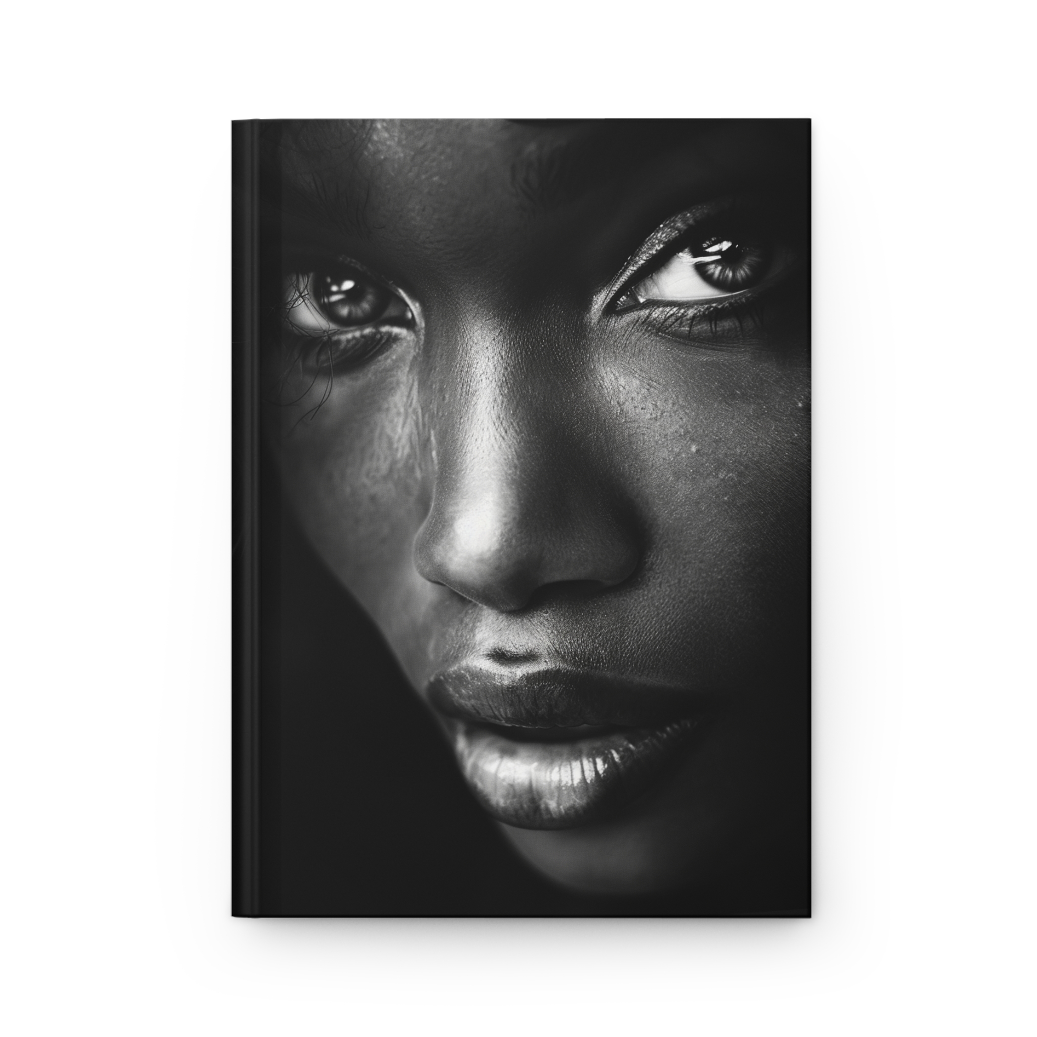 Wonderlust Gaze Black & White Portrait Hardcover Journal — Matte Notebook