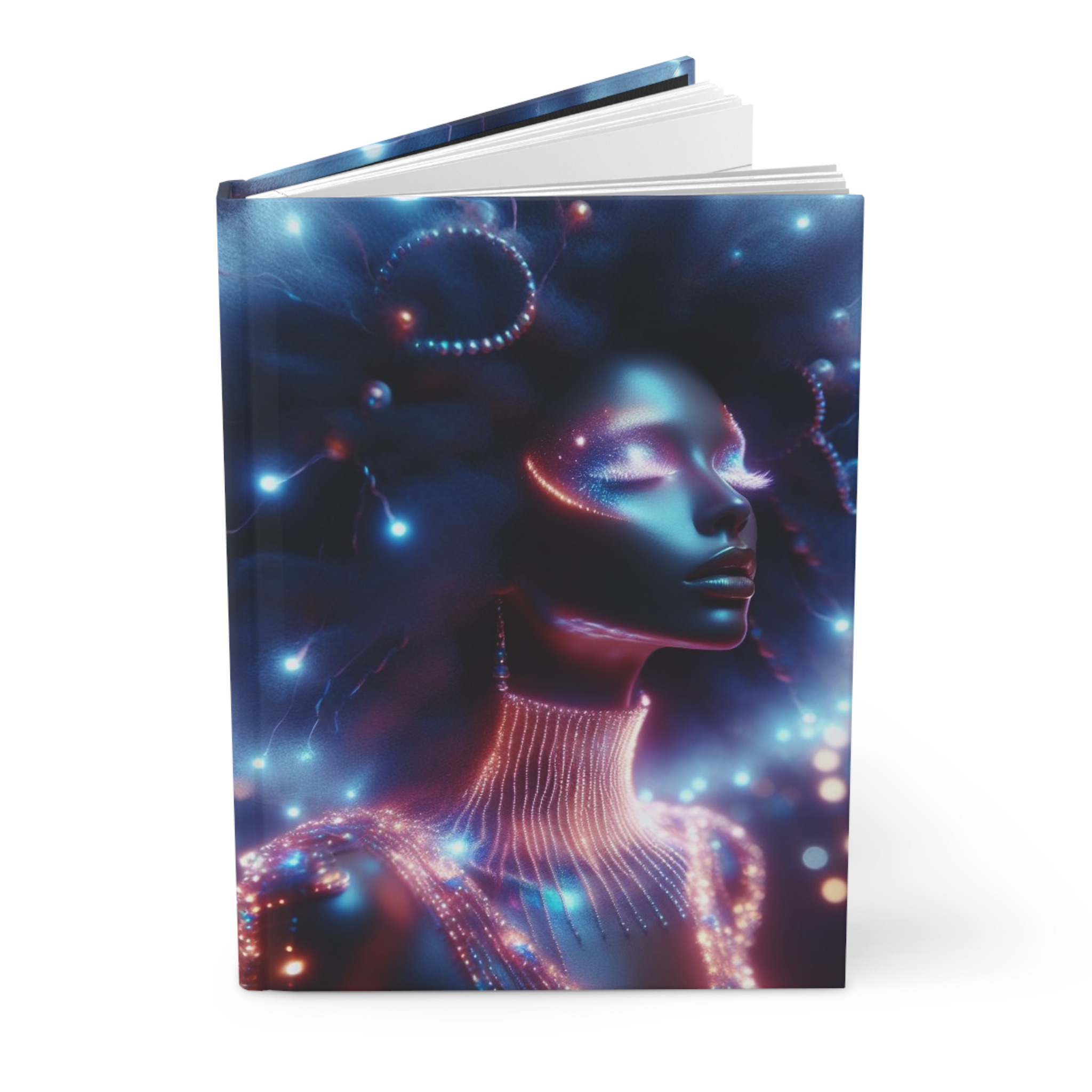 Galatica Futuristic Neon Muse Hardcover Journal — Art Notebook - Image 3