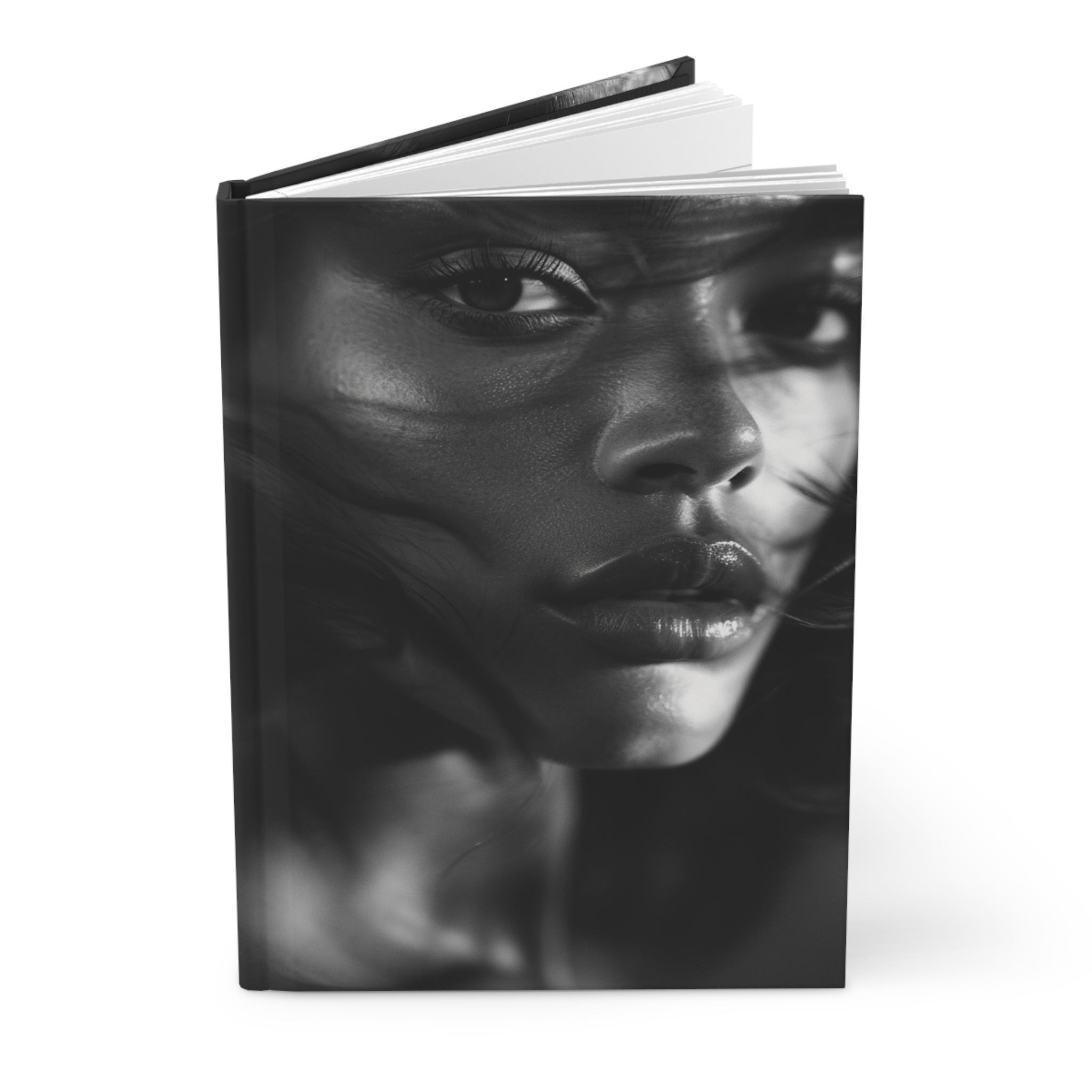 Profound Intensity Black & White Portrait Hardcover Journal — for Creative Writing, Personal Reflection, Gift - Image 3