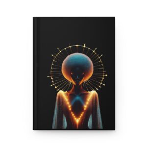 Glorious Halo Eternal Light Hardcover Journal — Celestial Alien Light Art Notebook