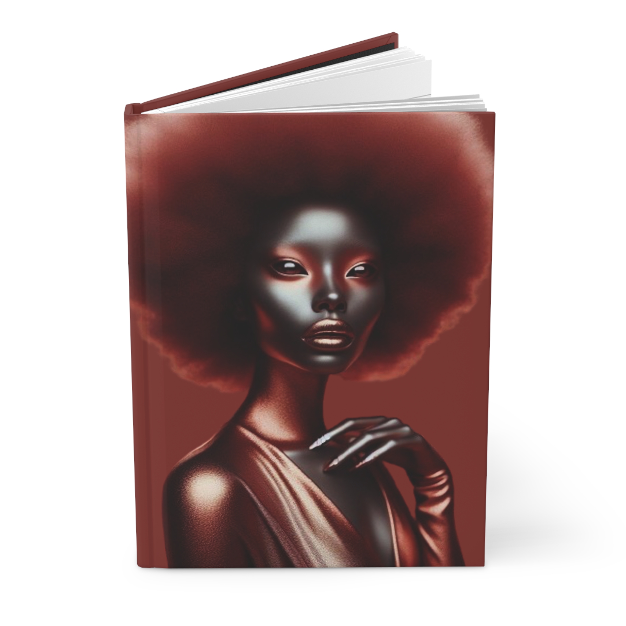 Sireness Afro Goddess Portrait Hardcover Journal — Notebook - Image 3